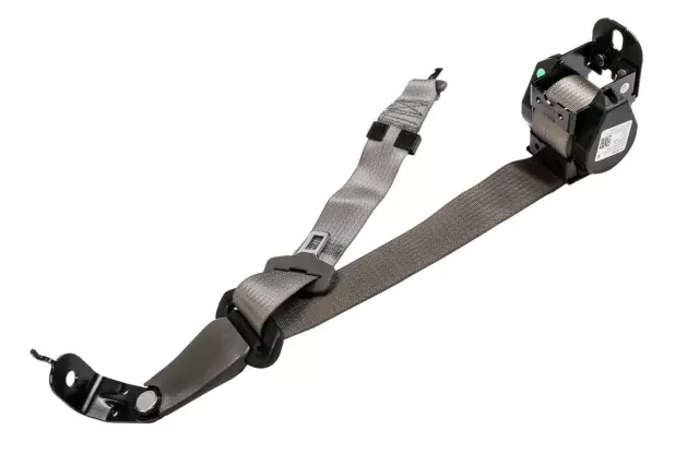 (Replaces 19301032) Medium Dark Pewter II Rear Seat Belt with Retractor