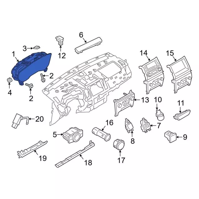 kb3z10849a - Ford Instrument Cluster | Levittown Ford Parts