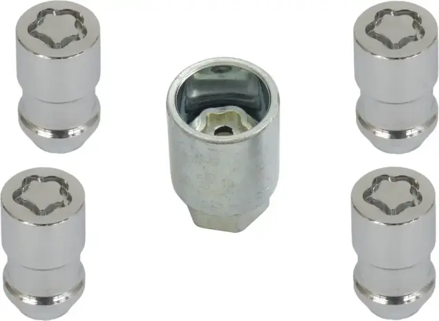 Chrome Locking Wheel Nuts - 3/8 UNF Tapered Fit For Rover Mini 1991-2000 (Aftermarket Alloy Wheels)