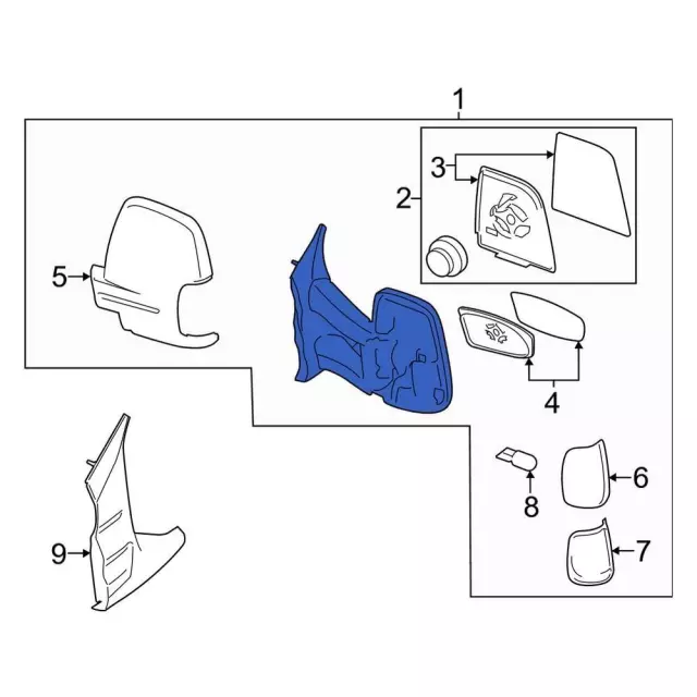 LK4Z-17683-CA - Mirror Assembly 2015-2026 Ford | Ford Parts Direct