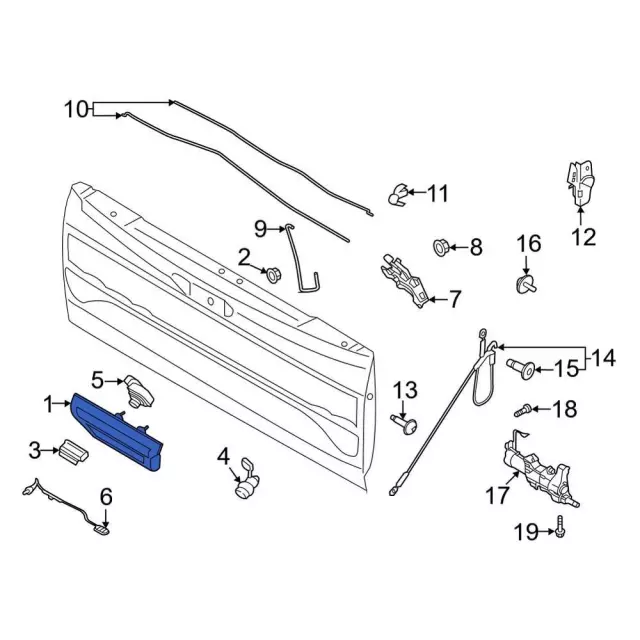 2021-2026 Ford Tailgate Handle ML3Z-9943400-DB | OEM Parts Online