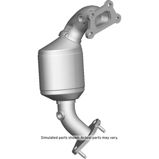 3-Way Catalytic Converter with Flanges, Gasket, and Studs