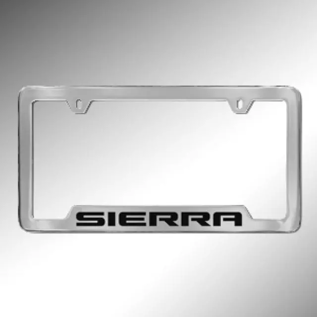 License Plate Frame, Chrome, Sierra
