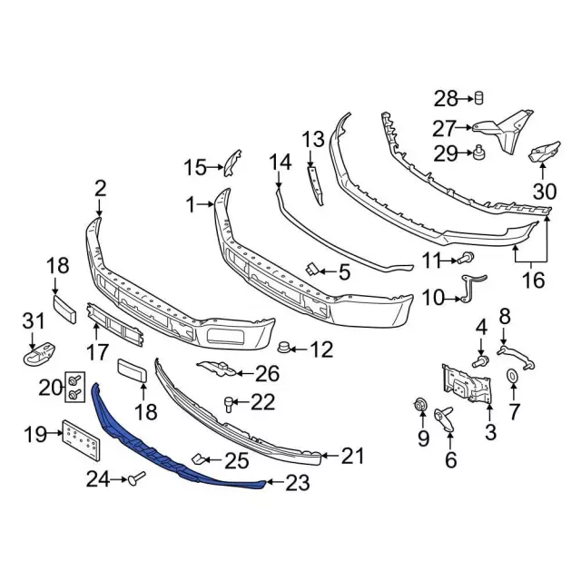 JL3Z-17626-AC Valance Panel jl3z17626ac | Fairway Ford OEM Parts