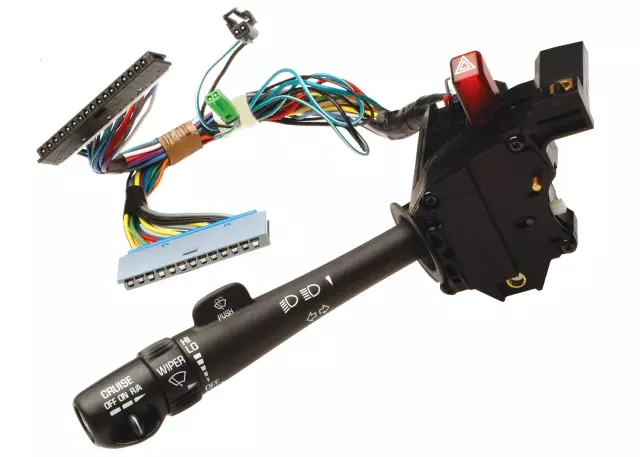 Turn Signal, Headlight Dimmer, Windshield Wiper, and Hazard Switch with Lever