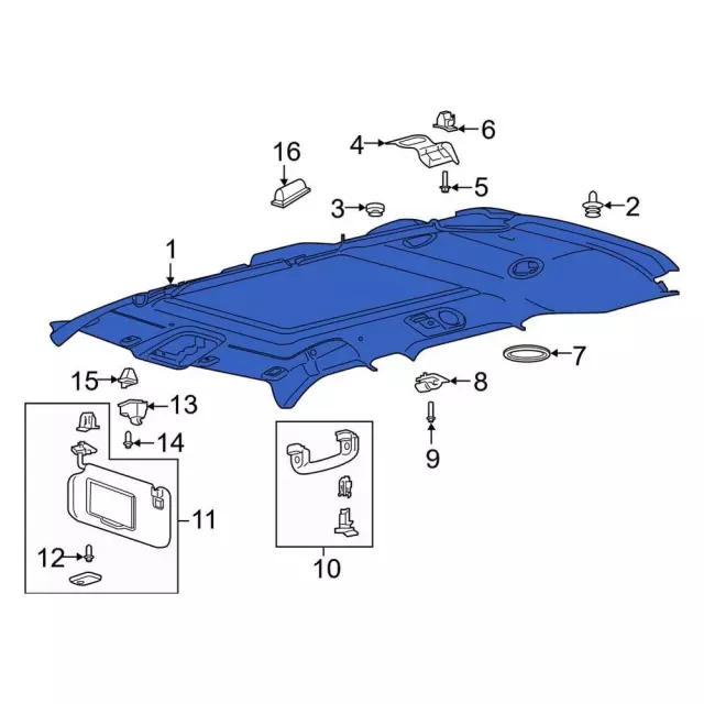 オーダーページ④ LB5Z-7851916-MU - Headliner 2020-2024 Ford Explorer | Ford Parts