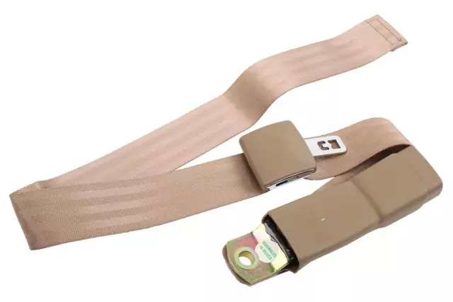 Medium Beige Front Center Seat Belt with Retractor