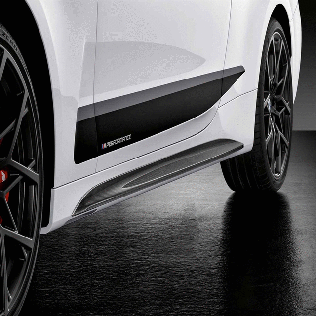 BMW Genuine M Performance Side Skirt Inserts Carbon | 51192473414 / 51 19 2 G06 X6, F96 X6M M Performance Carbon Fiber Side Skirt Insert - Left