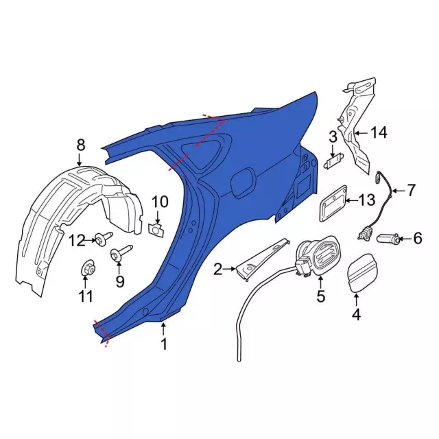 HS7Z-5427841-A - Quarter Panel - 2013-2020 Ford | Eastgate Ford Parts