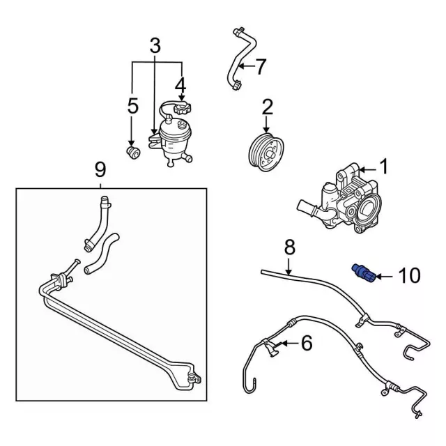 A-Premium Power Steering Pump - Replacement For 2000-2003 Ford Focus 2.0L DOHC (Fits #1M5Z3A674AARM)