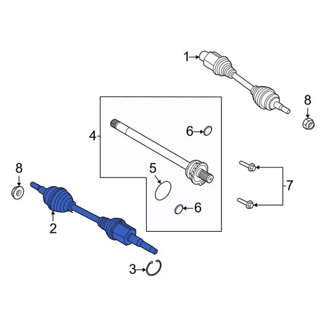 LX6Z-3B437-B - Axle Assembly 2020-2025 Ford | Ford Parts Direct