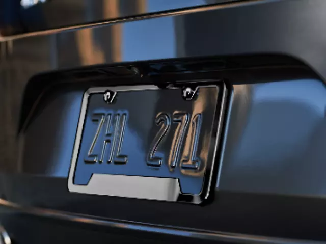 C9N4V4027A - 2006-2023 Mazda License Plate Frame Black Slimline w