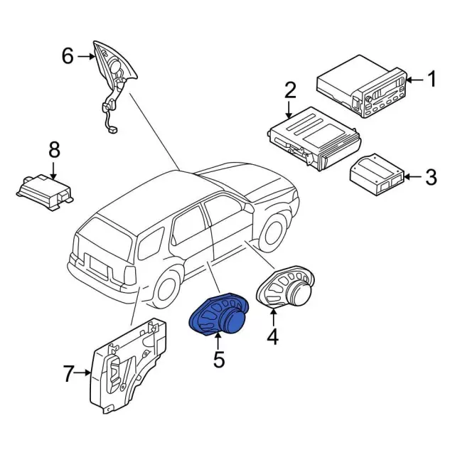 OEM Ford 9U5Z-18808-A Rear Door Speaker, Genuine Mercury Lincoln Left Or Right Side, New - View #4