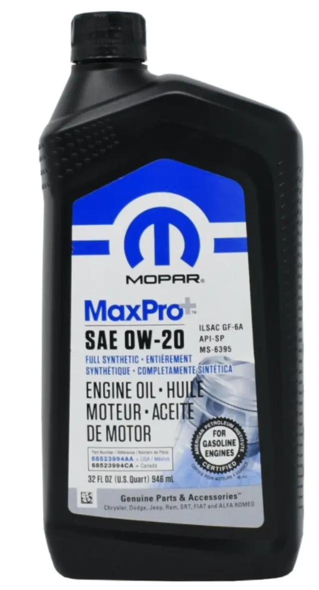 0w20 Engine Oil 68523994AA | OEM Parts Online