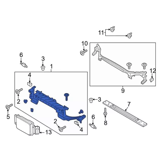 HS7Z-16138-A - Headlight Mounting Panel - 2017-2020 Ford