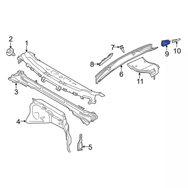 2015-2026 Ford Panel Front Fender Front LK4Z-6102039-C | OEM Parts