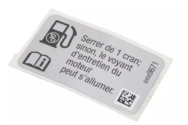 Fuel Recommendation Label