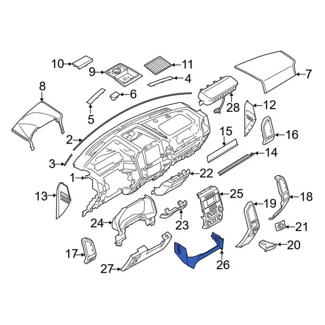 2015-2022 Ford Instrument Panel Trim Panel FL3Z-1504608-DA | OEM