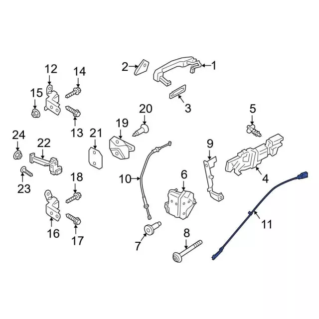 ab3z2621952a - Ford Door Handle Link | Levittown Ford Parts
