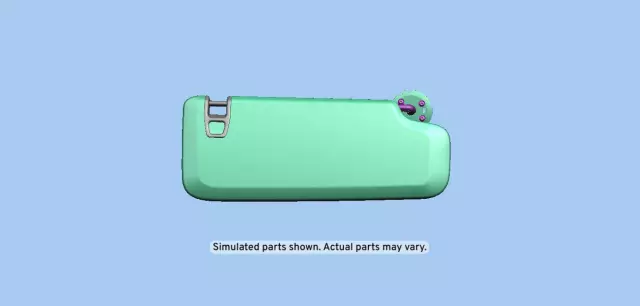 Light Neutral Driver Side Sun Visor