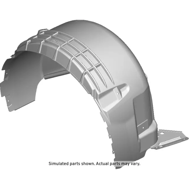 Rear Driver Side Wheelhouse Liner with Nuts
