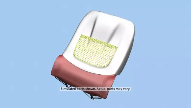 Jet Black Passenger Seat Back Cushion Finish Panel