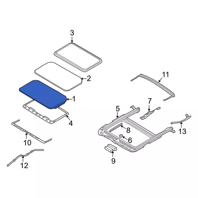 CM5Z-54500A18-A - Sunroof Glass Ford Parts Direct