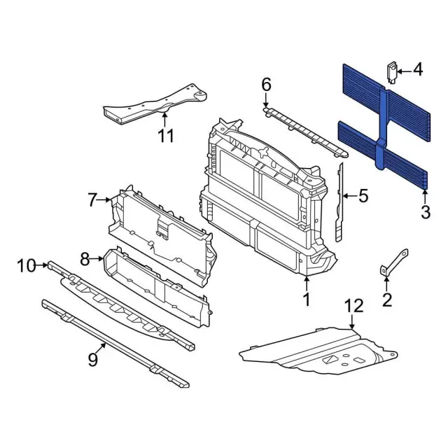 2022-2026 Ford Maverick Radiator Shutter Assembly LX6Z-8472-G