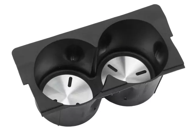 Jet Black Front Floor Console Cup Holder Liner