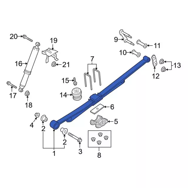 KB3Z-5560-E - Leaf Spring 2019-2023 Ford Ranger | Ford Parts Direct