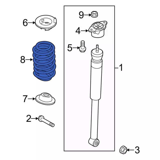 Fit for 2014-2019 Ford Fiesta Front Left Suspension Strut Coil Spring