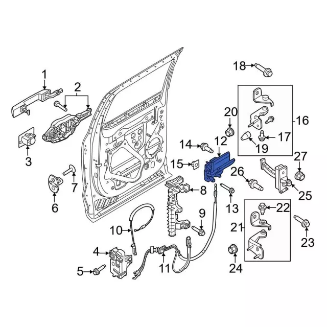 2021-2025 Ford Handle, Outside ML3Z-1626605-BBPTM | OEM Parts Online