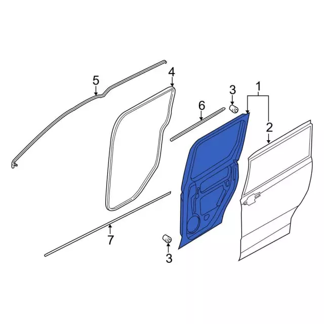KT1Z-1724622-N - Door Shell 2019-2023 Ford Transit Connect | Ford