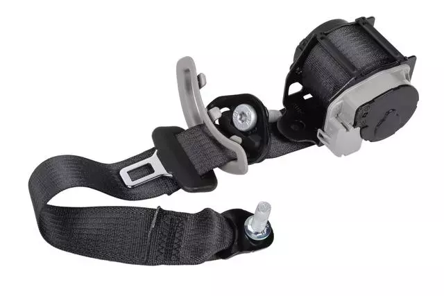 Black/Platinum Rear Driver Side Seat Belt with Retractor