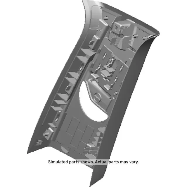 Gray Driver Side Center Pillar Lower Trim Panel