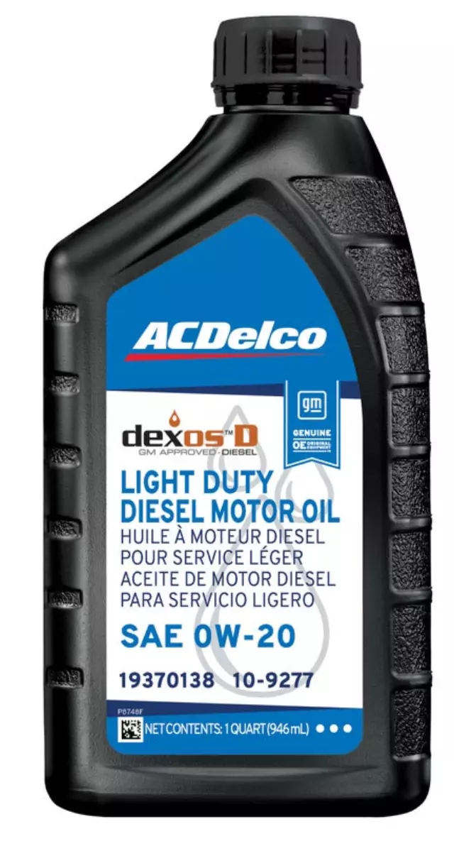 dexosD??? 0W20 Diesel Motor Oil 1 qt 19370138 QuirkParts