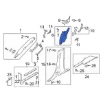 Upper Center Pillar Trim