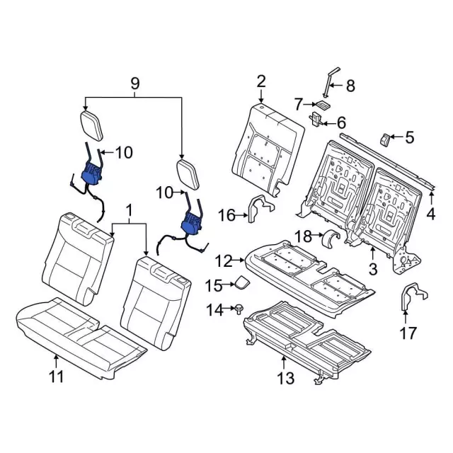 2020-2025 Ford Explorer Headrest Bracket lu5z7865500f | TascaParts.com