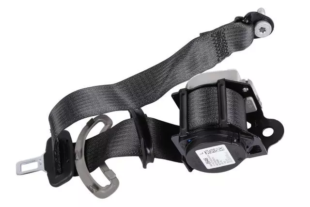 Black/Platinum Rear Driver Side Seat Belt with Retractor