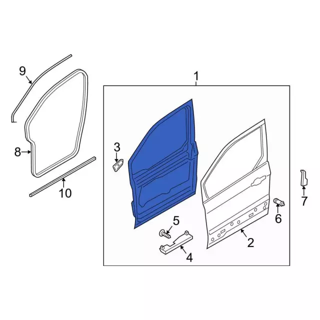 KT1Z-1724622-R - Door Shell 2014-2023 Ford Transit Connect | Ford