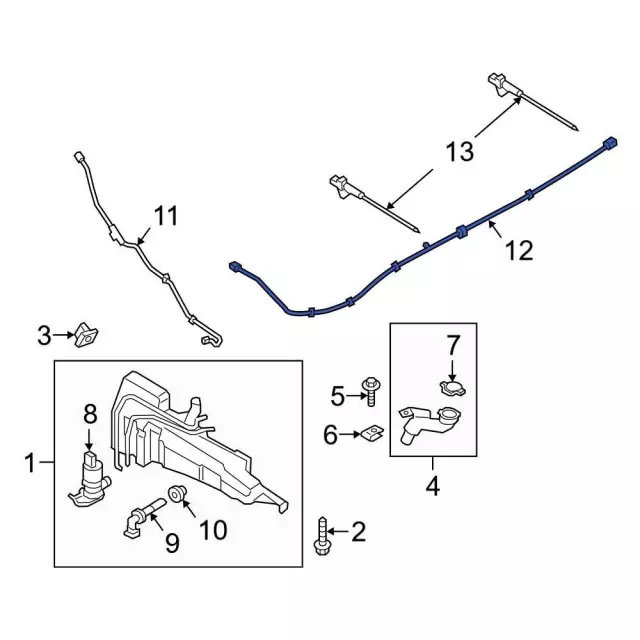 LJ6Z-17A605-AB - Washer Hose 2020-2022 Ford Escape | Ford Parts Direct