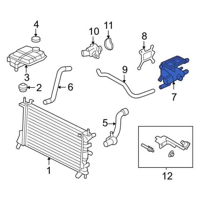 6S4Z-8K556-A - Engine Coolant Outlet Flange 2003-2022 Ford | Ford