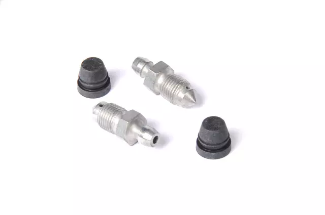 Front Disc Brake Caliper Bleeder Valve Kit with Bleeder Valves and Caps