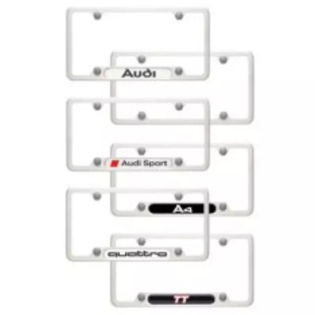 2000-2025 Audi - Slimline License Plate Frame With Audi Rings