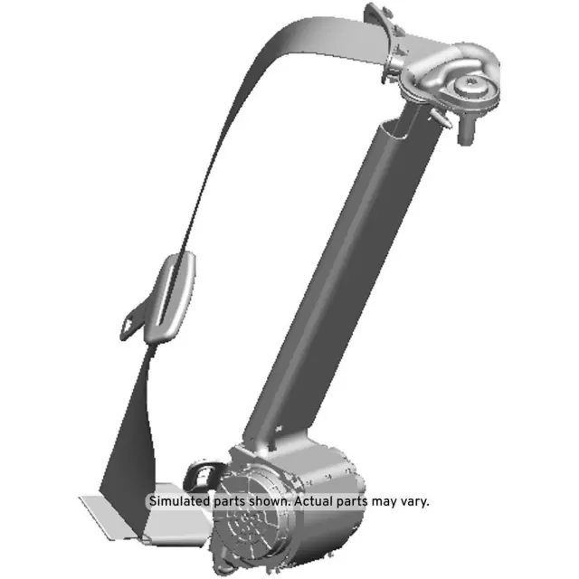 Jet Black Passenger Seat Belt with Retractor