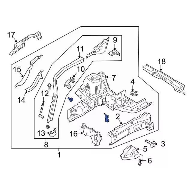 オックス 2020-2025 Ford Frame Side Member Assembly LX6Z-16055-X | OEM Parts