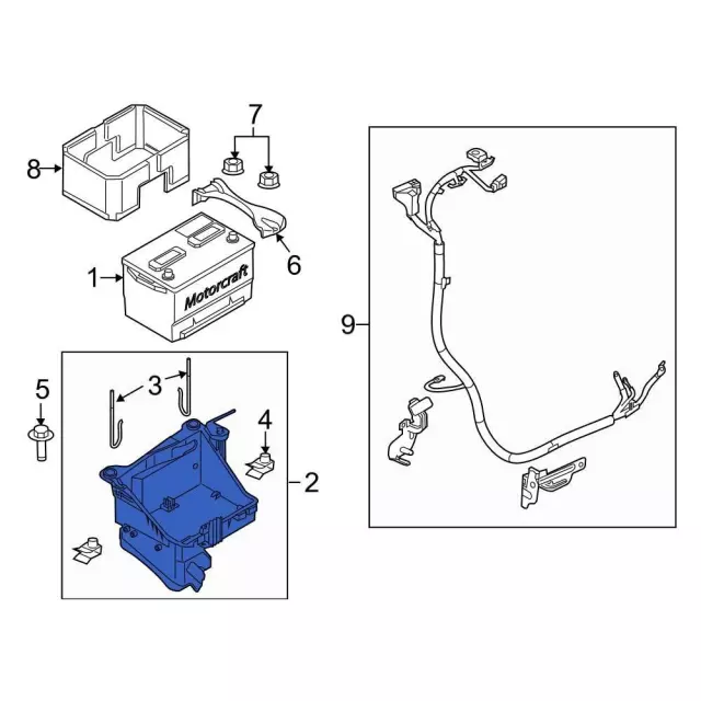 CC3Z-10732-A - Battery Tray - 2011-2016 Ford | Eastgate Ford Parts