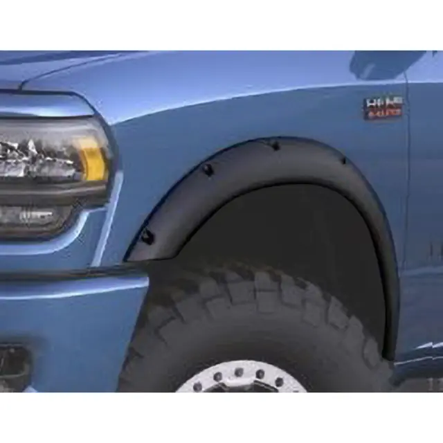 thumbnail image 2 of Ram 1500 Fender Flares YHTAUTO Pocket Bolt Riveted Fender Flares Compatible With 2019 2020 2021 2022 2023 Chevy Silverado 1500(Not Fit 2019 LD & ZR2 Model), Black Smooth Matte Wheel Cover Protector 2 of 9
