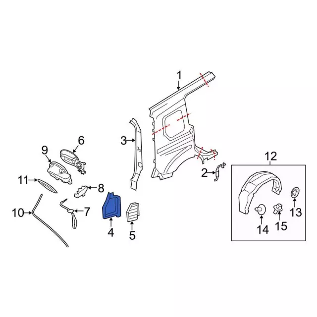 DT1Z-61279A92-C - Extension 2014-2023 Ford Transit Connect | Ford