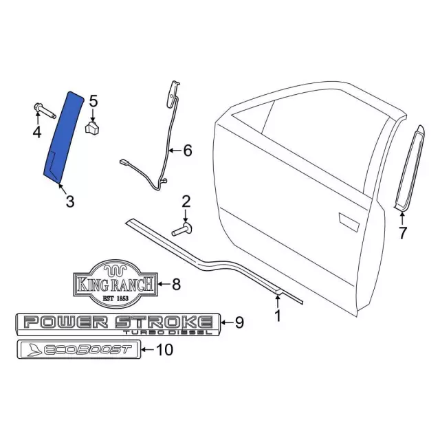 fl3z1520554ad - Ford Door Applique | Levittown Ford Parts